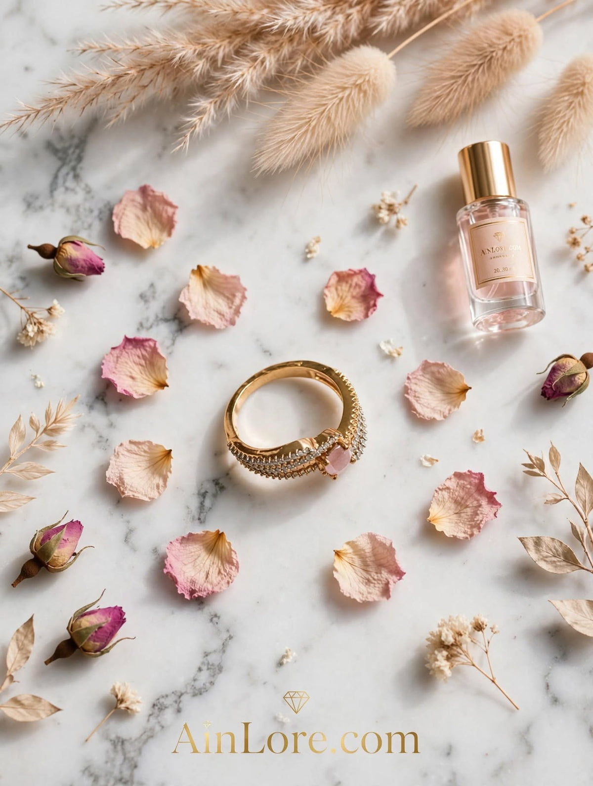 Rosé Blush Oval Pink AD Ring