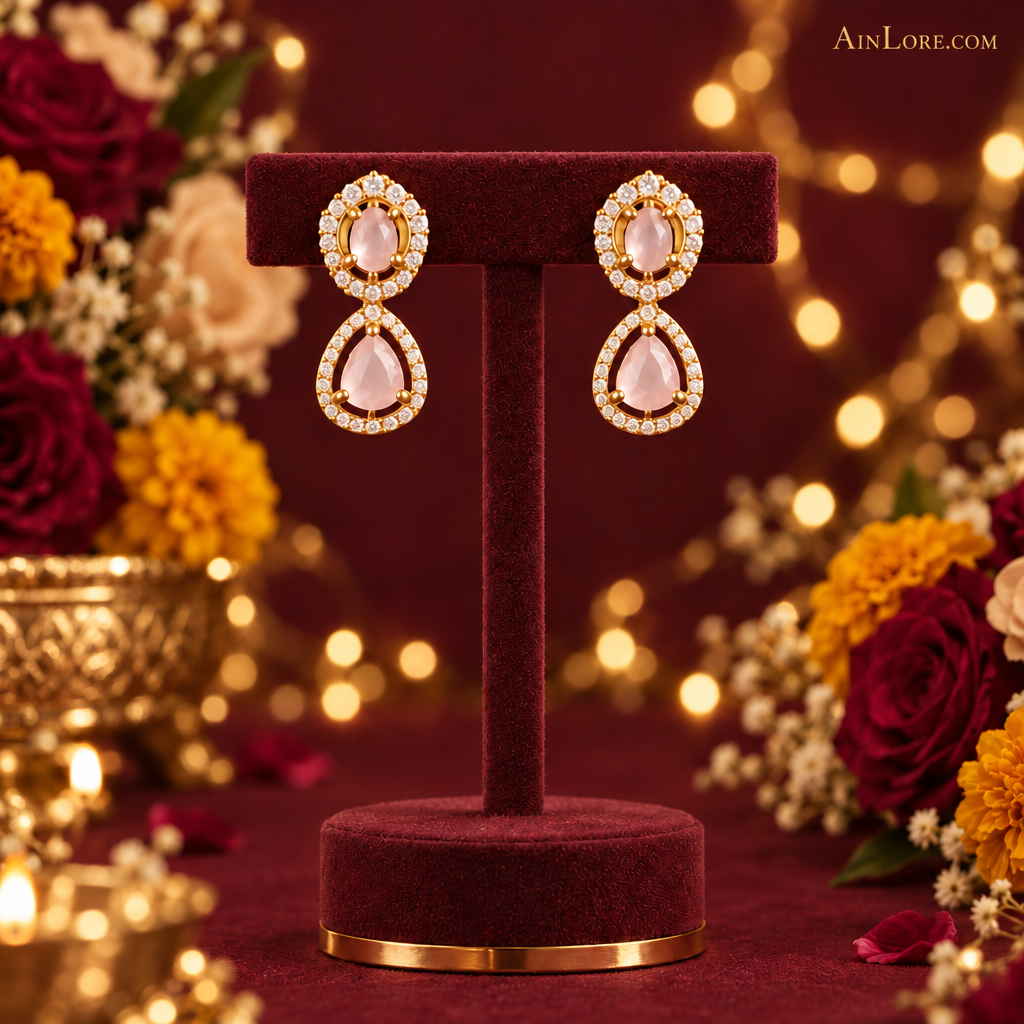 AinLore Earrings Stand Shot — Watermark Top Right