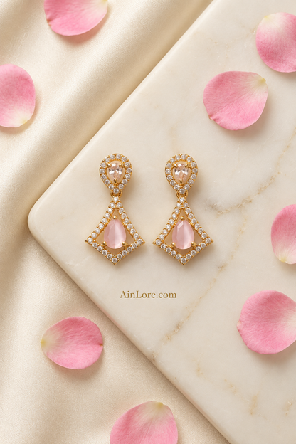 Earrings in a flatlay