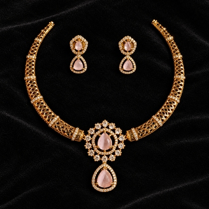 Blush Pink Hasli Choker Set