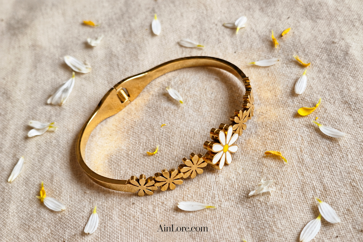 Sunshine Daisy Anti-Tarnish Stainless steel Kada