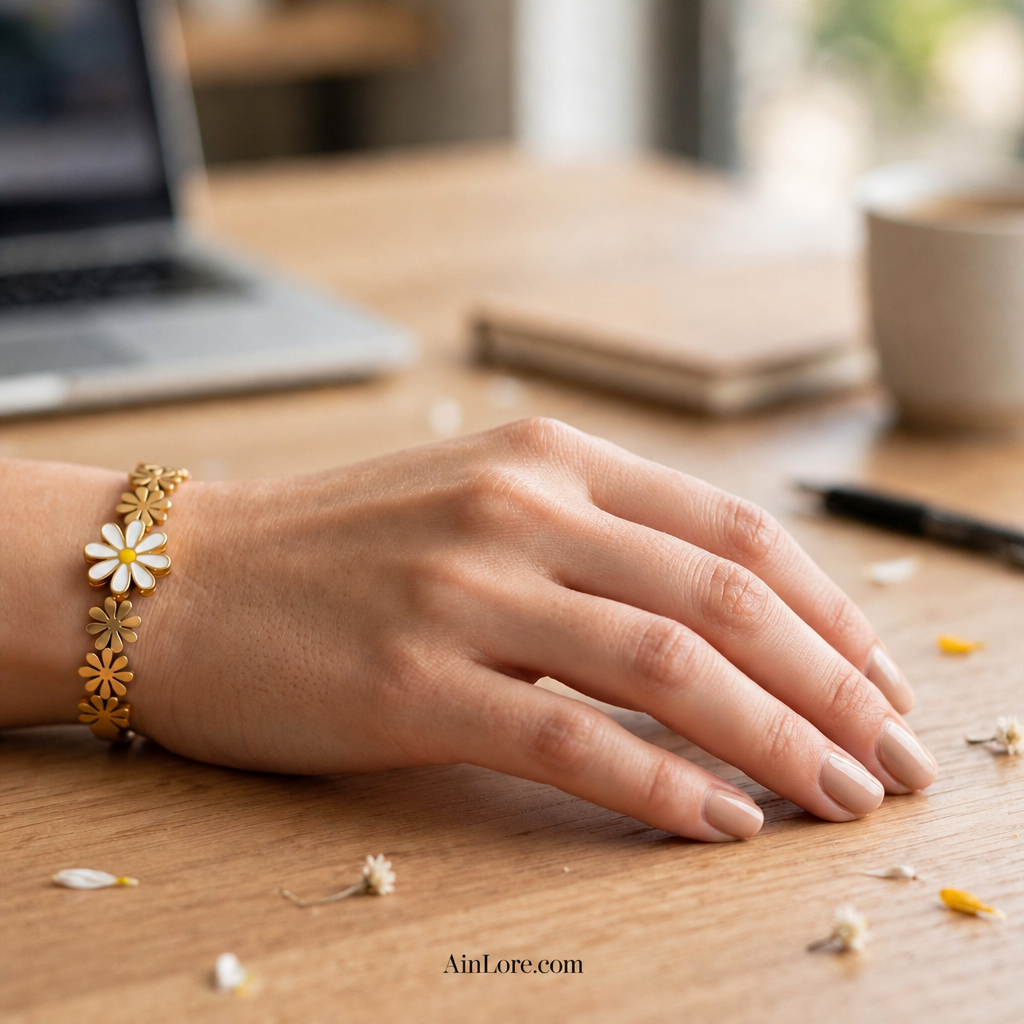 Sunshine Daisy Anti-Tarnish Stainless steel Kada
