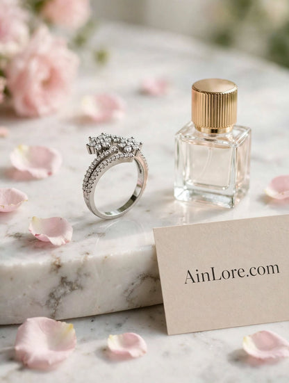 Silver-Tone Floral Ring