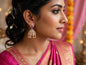Pink Starlight AD Jhumki Earrings