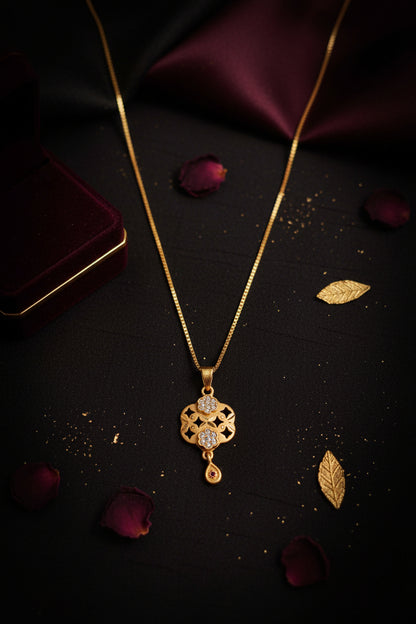 Lattice Bloom Pendant Necklace