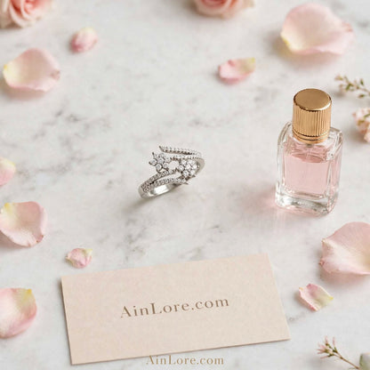 Silver-Tone Floral Ring