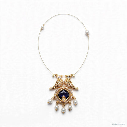 Lakshmi Whisper purple pendant Invisible Chain Necklace