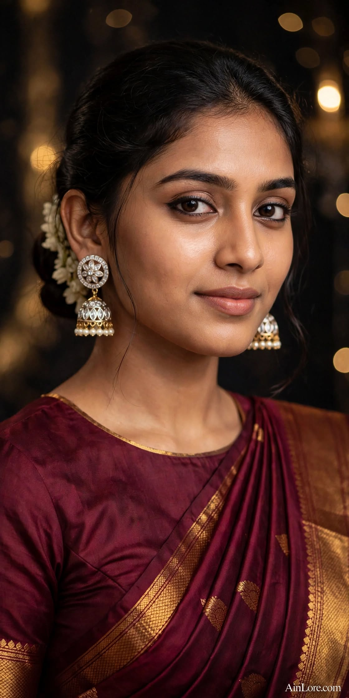 Gulbahar polki style Gold-Plated Jhumki Earrings
