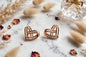Heart rose gold stud