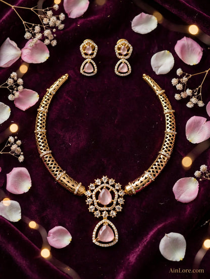 Blush Pink Hasli Choker Set