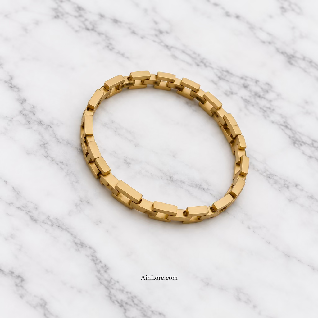 Geometric Link Anti-Tarnish Stainless Steel Kada