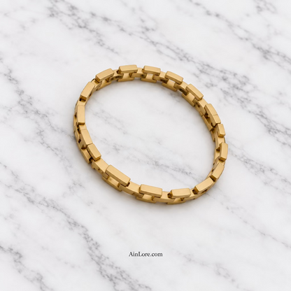 Geometric Link Anti-Tarnish Stainless Steel Kada