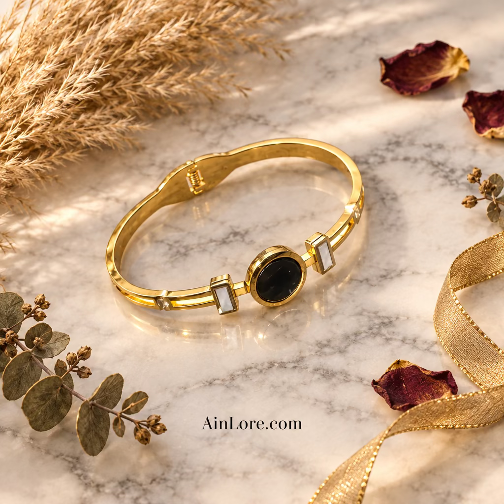 Midnight Halo Anti-Tarnish Stainless Steel Kada