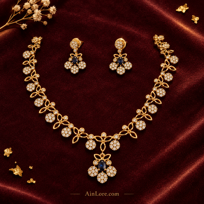Sapphire Diamond Set – AinLore Flatlay