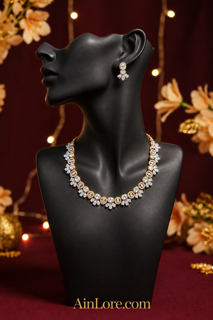 White Zirconia Riviera — Black Mannequin, AinLore Backdrop